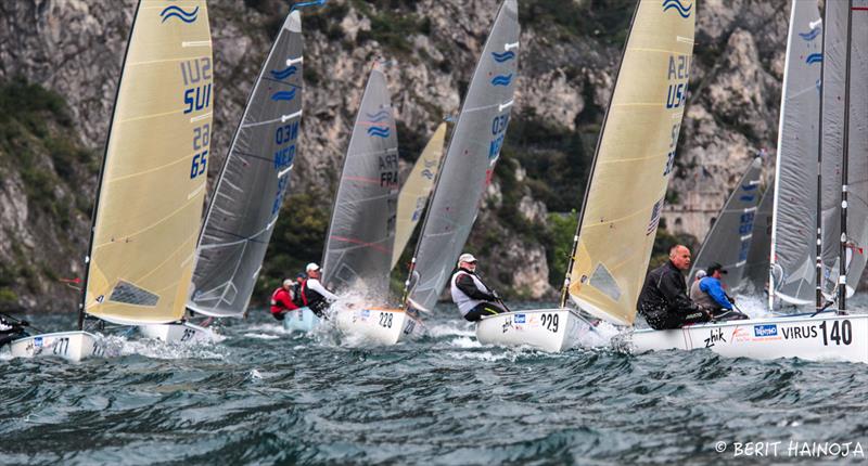 Finn World Masters on Lake Garda photo copyright Berit Hainoja taken at Circolo Vela Torbole and featuring the Finn class