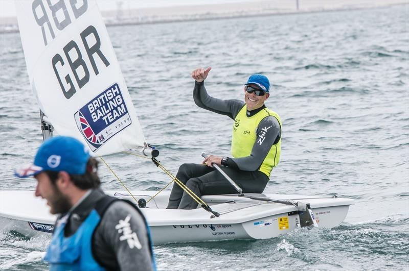 Nick Thompson at Sailing World Cup Weymouth and Portland photo copyright Jesus Renedo / Sailing Energy / World Sailing taken at Weymouth & Portland Sailing Academy and featuring the Finn class