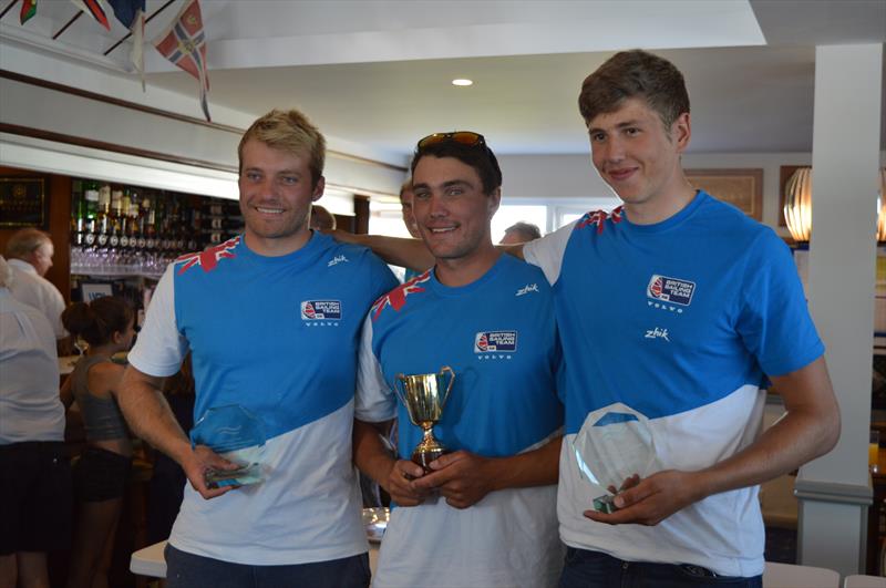 British Finn Nationals podium photo copyright CSC taken at Christchurch Sailing Club and featuring the Finn class