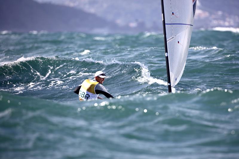 Giles Scott on day 4 of the Rio 2016 Olympic Sailing Competition photo copyright Richard Langdon / Ocean Images taken at  and featuring the Finn class