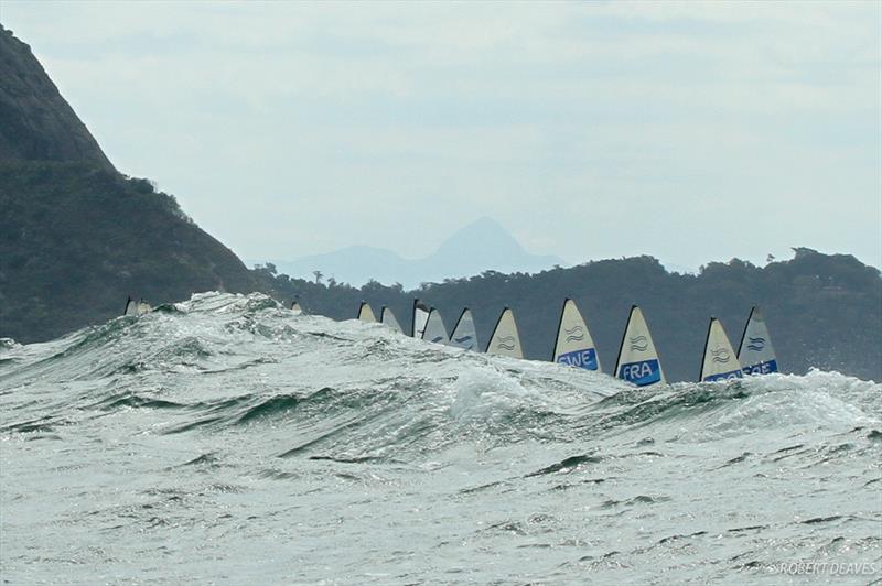 Finns during the Rio 2016 Olympic Sailing Competition - photo © Robert Deaves