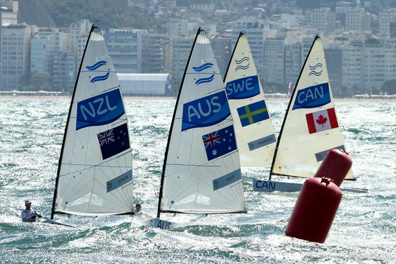Finns during the Rio 2016 Olympic Sailing Competition - photo © Robert Deaves