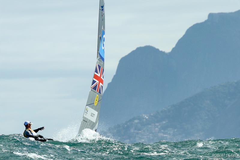 Giles Scott at the Rio 2016 Olympic Sailing Competition photo copyright Robert Deaves taken at  and featuring the Finn class