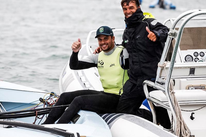 Jorge Zarif (BRA) wins the Finn class at World Cup Series Miami photo copyright Pedro Martinez / Sailing Energy / World Sailing taken at Coconut Grove Sailing Club and featuring the Finn class