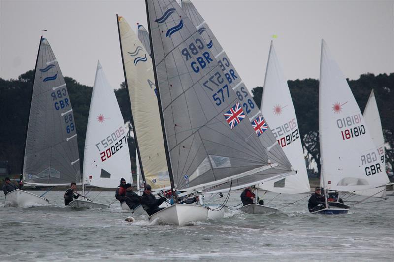 Highcliffe SC Icicle Open Series day 3 photo copyright Sarah Desjonqueres taken at Highcliffe Sailing Club and featuring the Finn class