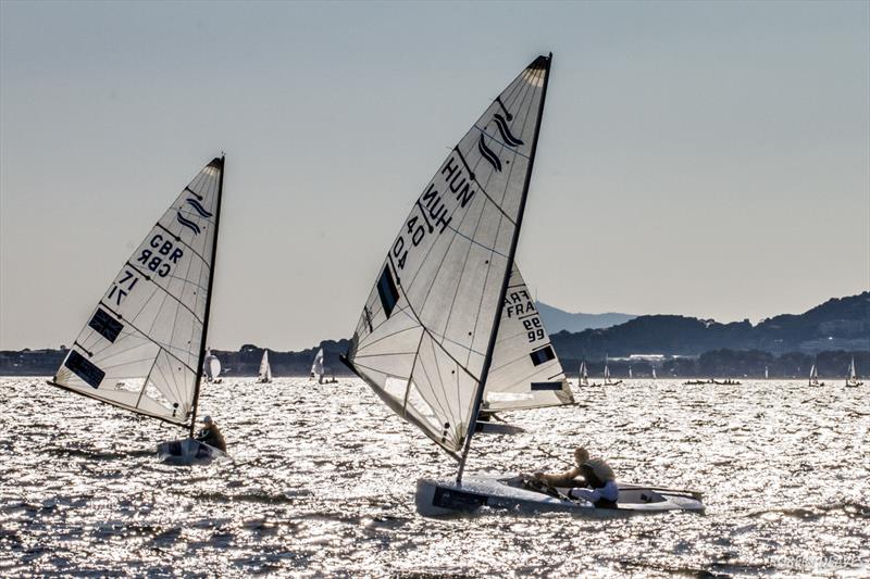 Finn class on day 4 of World Cup Hyères photo copyright Robert Deaves taken at COYCH Hyeres and featuring the Finn class