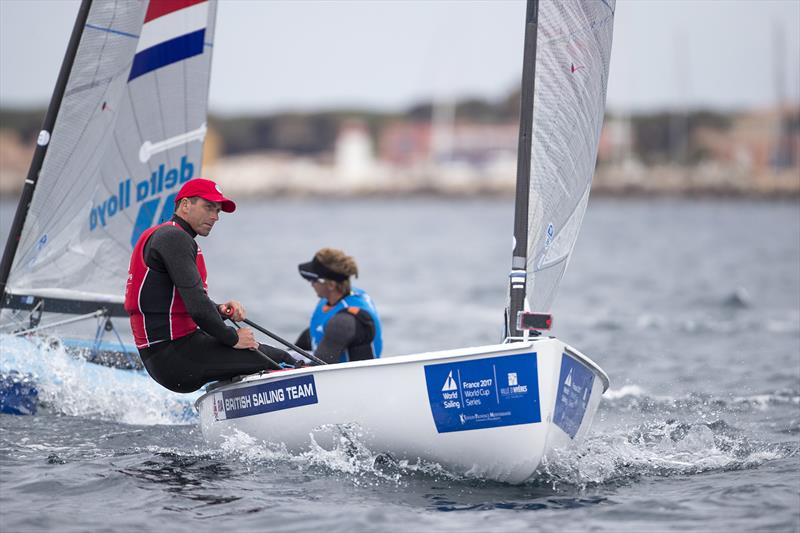 Ed Wright at World Cup Hyères photo copyright Richard Langdon / British Sailing Team taken at COYCH Hyeres and featuring the Finn class