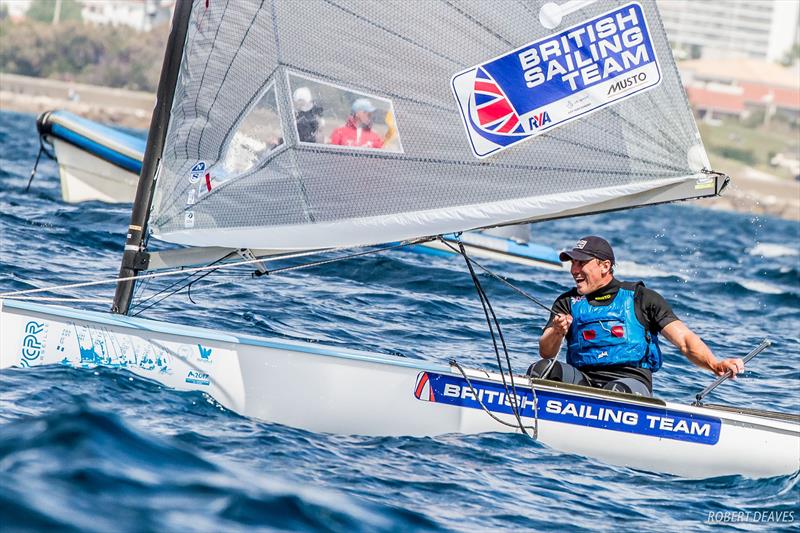 Ben Cornish at the Finn Europeans in Marseille photo copyright Robert Deaves taken at Yachting Club De La Pointe Rouge and featuring the Finn class