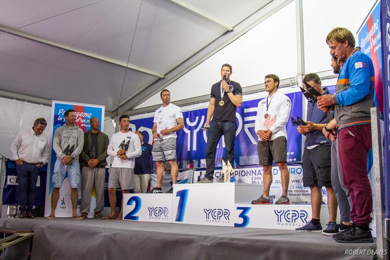Top ten at the Finn Europeans in Marseille photo copyright Robert Deaves taken at Yachting Club De La Pointe Rouge and featuring the Finn class