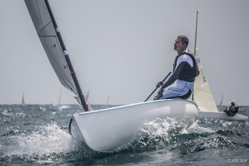 Day 2 of the 2017 Finn World Masters in Barbados photo copyright Claire ADB taken at Barbados Yacht Club and featuring the Finn class