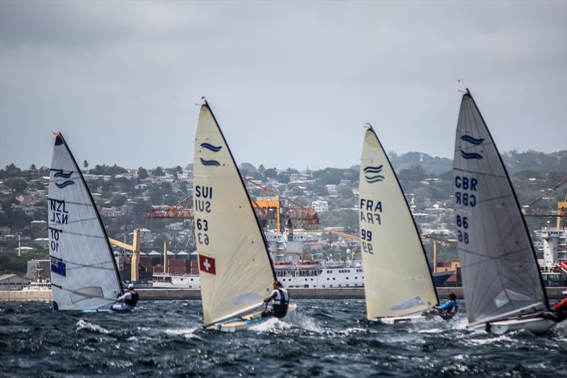 Day 3 of the 2017 Finn World Masters in Barbados photo copyright Claire ADB taken at Barbados Yacht Club and featuring the Finn class