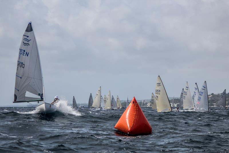 Day 3 of the 2017 Finn World Masters in Barbados photo copyright Claire ADB taken at Barbados Yacht Club and featuring the Finn class