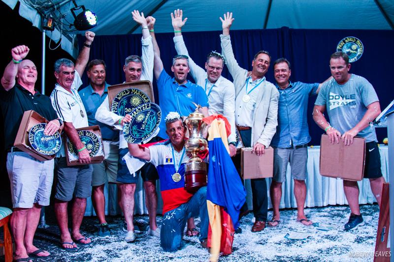 2017 Finn World Masters in Barbados prize giving photo copyright Robert Deaves taken at Barbados Yacht Club and featuring the Finn class