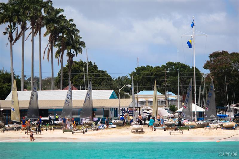 Day 5 of the 2017 Finn World Masters in Barbados photo copyright Claire ADB taken at Barbados Yacht Club and featuring the Finn class