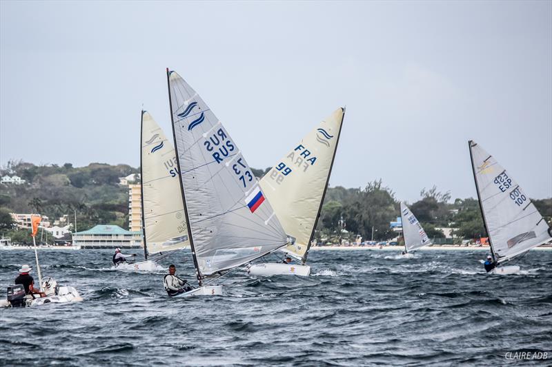 Day 5 of the 2017 Finn World Masters in Barbados photo copyright Claire ADB taken at Barbados Yacht Club and featuring the Finn class