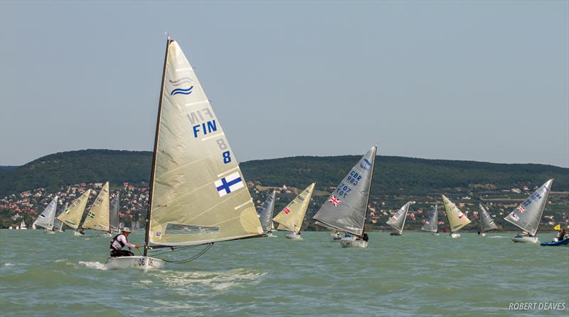 Oskari Muhonen on day 1 of the 2017 U23 Finn Worlds at Lake Balaton - photo © Robert Deaves