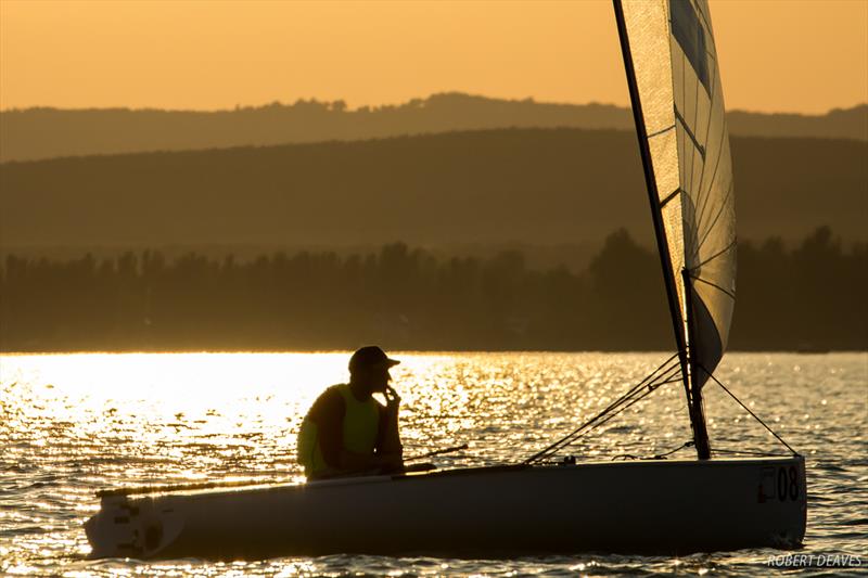 A golden end to day 4 of the 2017 U23 Finn Worlds at Lake Balaton - photo © Robert Deaves