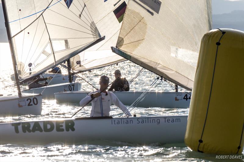 Federico Colaninno on day 4 of the 2017 U23 Finn Worlds at Lake Balaton photo copyright Robert Deaves taken at MVM SE and featuring the Finn class