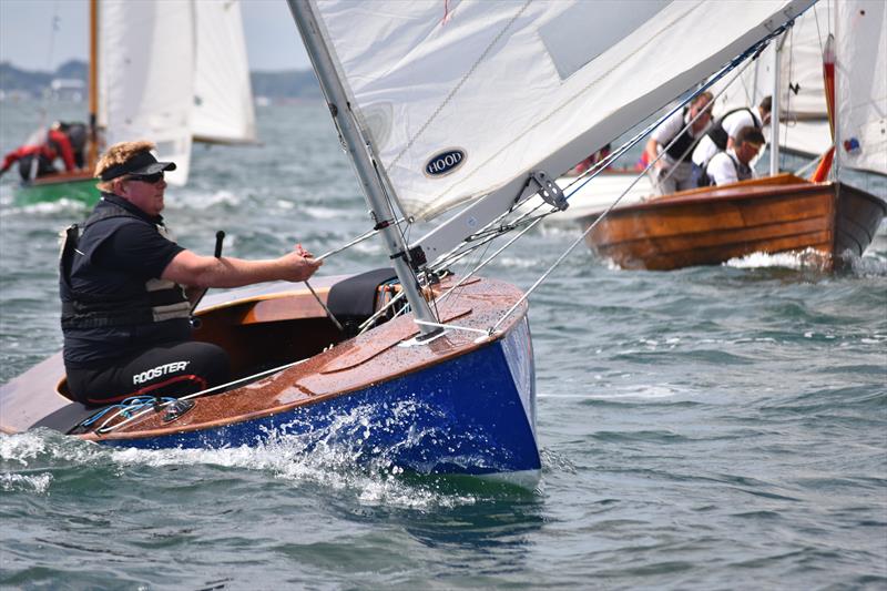 John Tremlett's classic Finn, beautifully prepared for the event by Haines Boatyard for the Bosham Classic Boat Revival photo copyright David Henshall taken at Bosham Sailing Club and featuring the Finn class