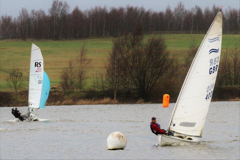 Leigh & Lowton SC New Year's Day Pursuit photo copyright Tim Yeates taken at Leigh & Lowton Sailing Club and featuring the Finn class