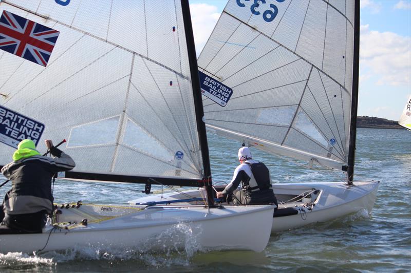 Highcliffe SC Icicle Open Series day 2 photo copyright Sarah Desjonqueres taken at Highcliffe Sailing Club and featuring the Finn class