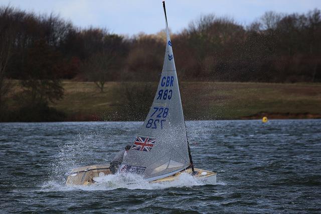 Phew, survived the gybe on day 6 of the Alton Water Frostbite Series photo copyright Tim Bees taken at Alton Water Sports Centre and featuring the Finn class