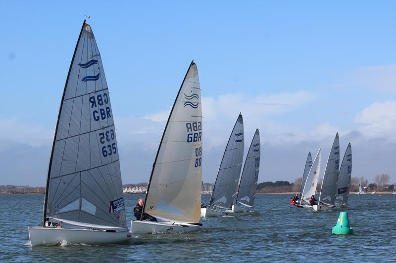 Highcliffe SC Icicle Open Series final day photo copyright Sarah Desjonqueres taken at Highcliffe Sailing Club and featuring the Finn class