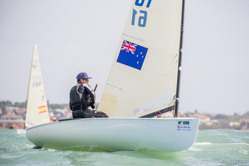 Andy Maloney on day 1 of the Finn Europeans in Cádiz, Spain photo copyright Robert Deaves taken at  and featuring the Finn class