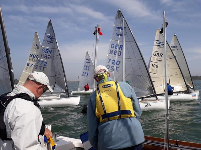 Bosham Finn Open photo copyright Viviene Morga taken at Bosham Sailing Club and featuring the Finn class