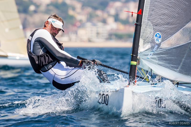 Laurent Hay on day 3 of the Finn World Masters at El Balis - photo © Robert Deaves / Finn Class