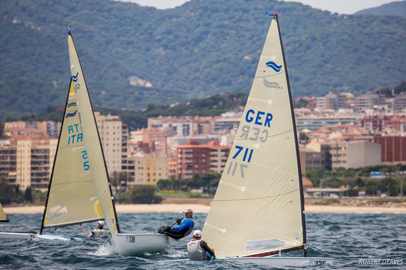 Andre Budzien leads Antonio Poncell at the Finn World Masters - photo © Robert Deaves