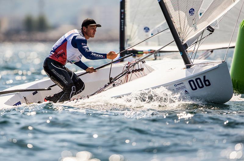 Ben Cornish on day 2 of Hempel Sailing World Championships Aarhus 2018 photo copyright Sailing Energy / World Sailing taken at Sailing Aarhus and featuring the Finn class