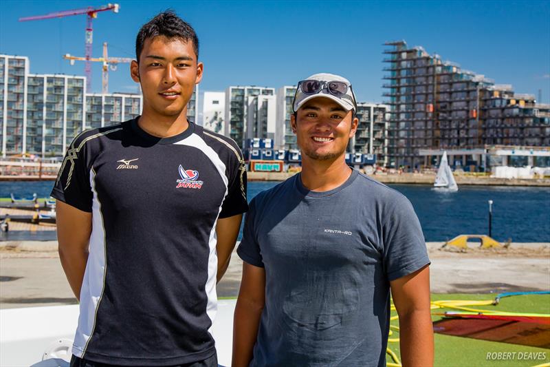 Yuki Nishio and Hajime Kokumai on day 3 of Hempel Sailing World Championships Aarhus 2018 - photo © Robert Deaves