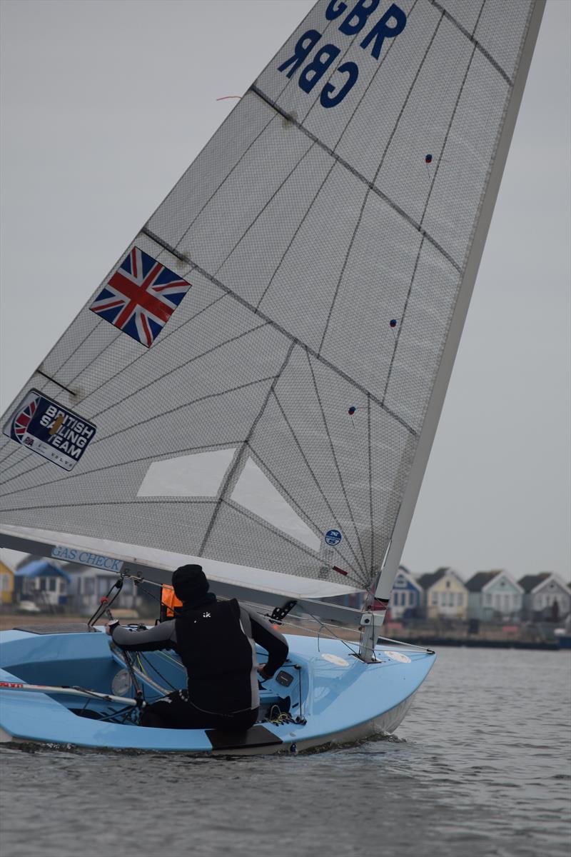 Highcliffe Sailing Club Icicle Series day 1 photo copyright Melanie Blackman taken at Highcliffe Sailing Club and featuring the Finn class