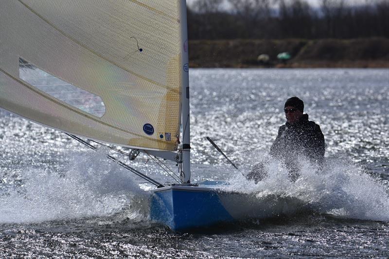 Heading down the mine on day 3 of the West Riding Early Spring Series photo copyright Alasdair McQuir taken at West Riding Sailing Club and featuring the Finn class