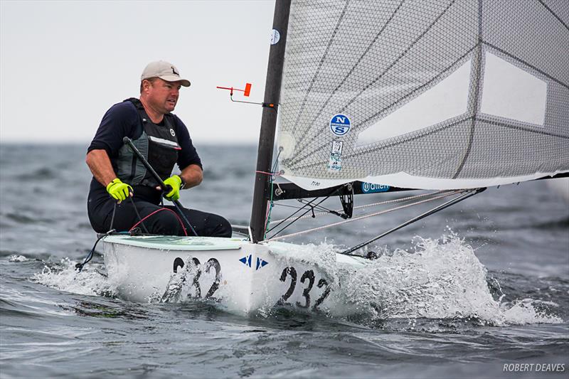 Anthony Nossiter on day 2 of the  2019 Finn World Masters in Skovshoved, Denmark - photo © Robert Deaves