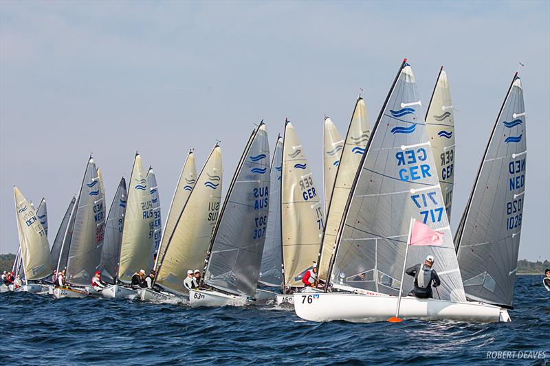 Race 2 start on day 1 of the Finn European Masters in Schwerin - photo © Robert Deaves