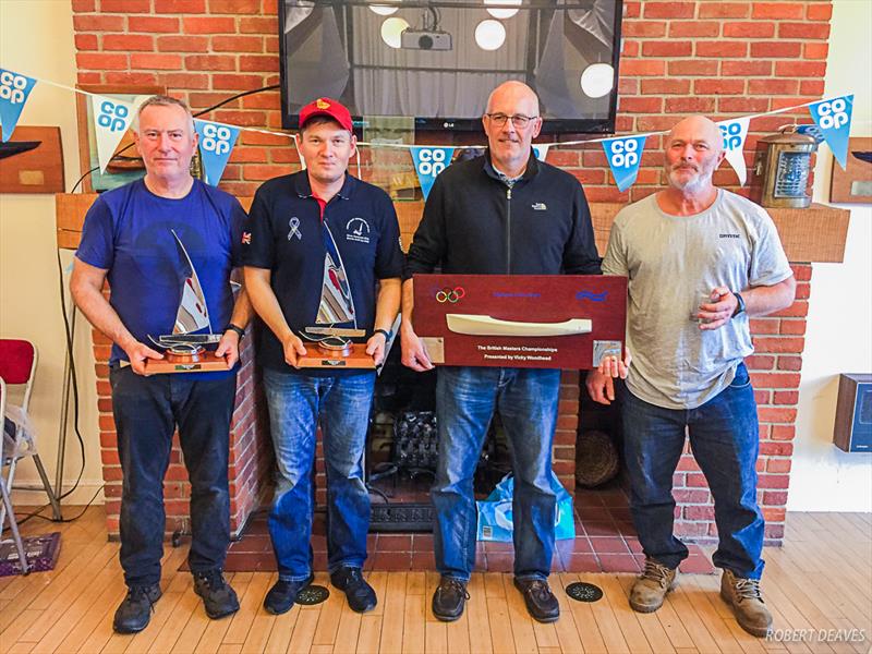 Finn UK Masters at Warsash prize giving photo copyright Robert Deaves taken at Warsash Sailing Club and featuring the Finn class