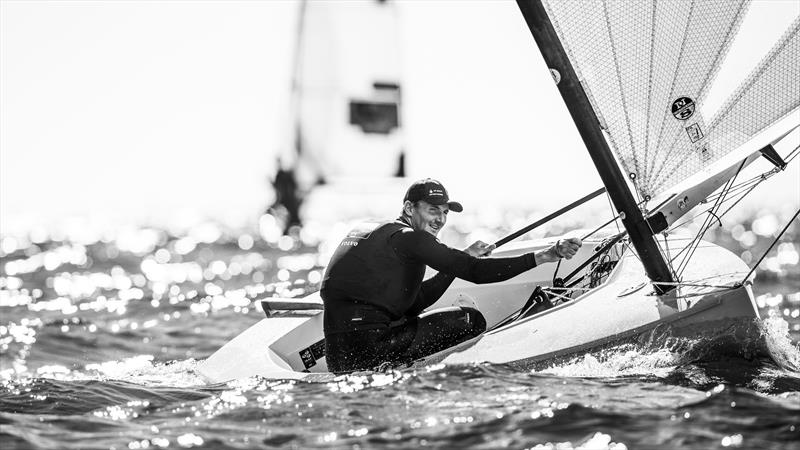 Giles Scott in his Finn photo copyright Lloyd Images taken at  and featuring the Finn class