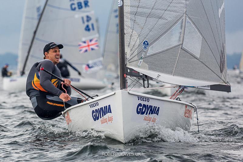 Nicholas Heiner on day 4 of the Finn Europeans in Gdynia, Poland - photo © Robert Deaves