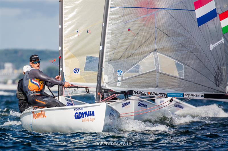 Nicholas Heiner, NED, 2020 Europeans, Gdynia, Poland photo copyright Robert Deaves taken at  and featuring the Finn class