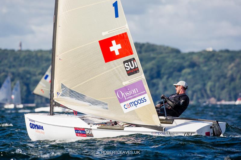 Nils Theuninck during the 2020 Finn European Championship in Gdynia, Poland photo copyright Robert Deaves taken at  and featuring the Finn class