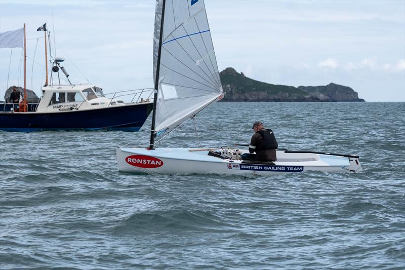 Allen Burrell takes Race 1 of the British Finn Nationals Torbay photo copyright Tania Hutchings / www.50northphotography.co.uk taken at Royal Torbay Yacht Club and featuring the Finn class