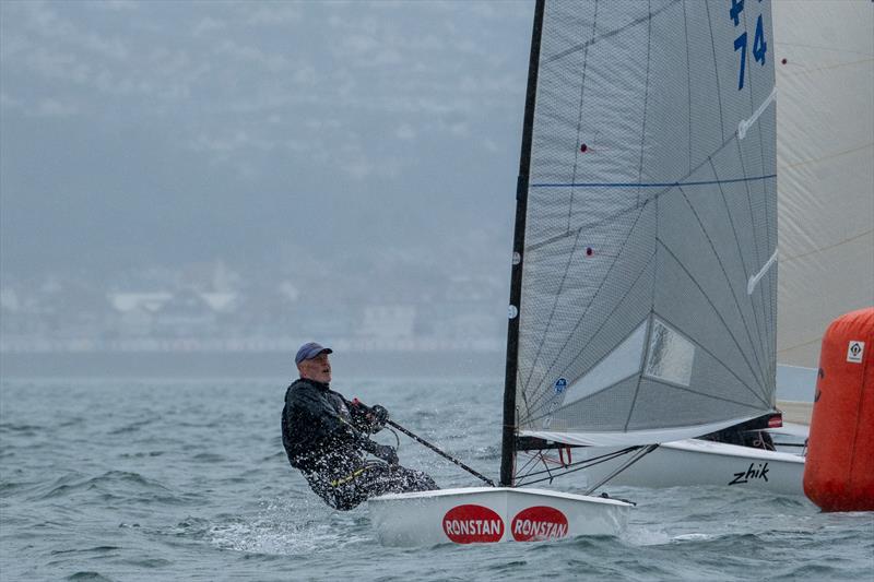 Lawrence Crispin wins the final race of the British Finn Nationals at Torbay - photo © Tania Hutchings / www.50northphotography.co.uk