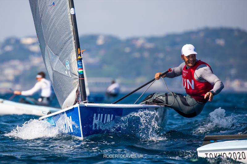 Zsombor Berecz, HUN at the Tokyo 2020 Olympic Sailing Competition day 8 - photo © Robert Deaves / www.robertdeaves.uk