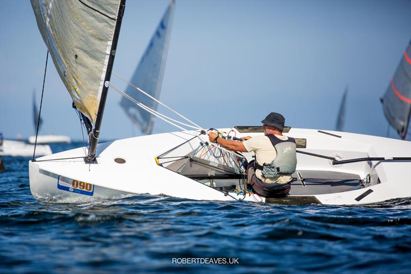 Karel van Hellemond on day 3 of the 2021 Finn World Masters photo copyright Robert Deaves taken at  and featuring the Finn class