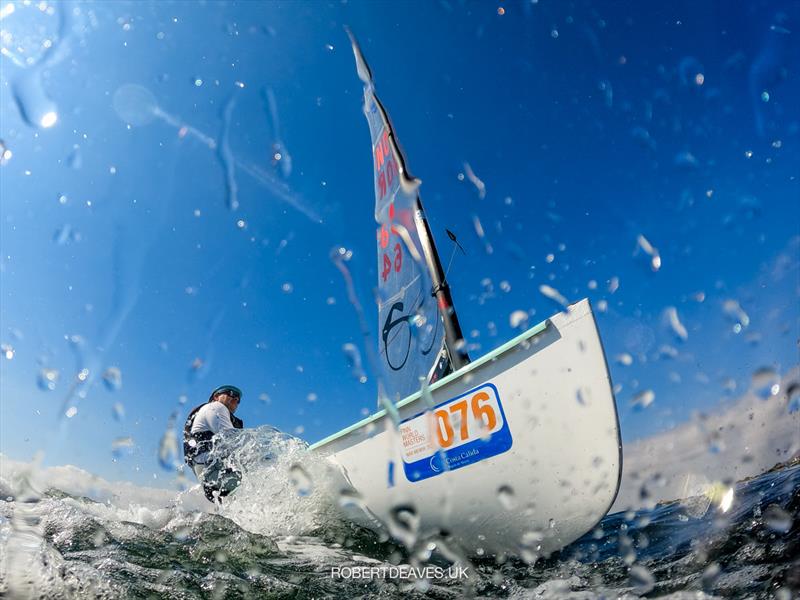 Petter Fjeld on day 3 of the 2021 Finn World Masters photo copyright Robert Deaves taken at  and featuring the Finn class
