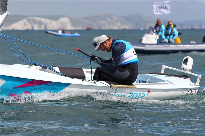 Ben Ainslie wins historic fourth gold medal at the London 2012 Olympic Sailing Competition photo copyright Richard Langdon / Ocean Images taken at Weymouth & Portland Sailing Academy and featuring the Finn class