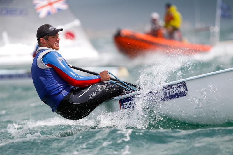 Mark Andrews on day 5 of the Sail for Gold Regatta photo copyright Paul Wyeth / RYA taken at Weymouth & Portland Sailing Academy and featuring the Finn class