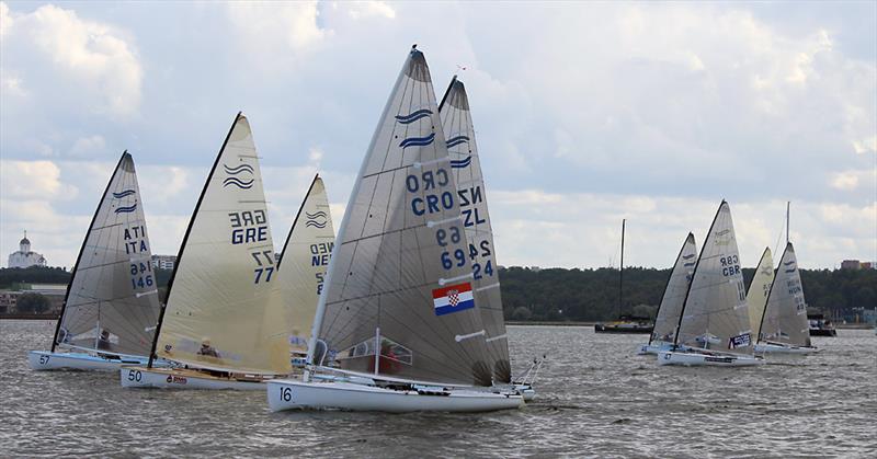 2013 Finn Gold Cup Medal Race photo copyright Robert Deaves taken at Kalev Yacht Club and featuring the Finn class